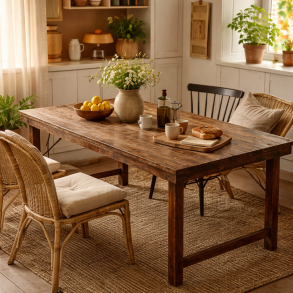 Bord i massivt Indisk tr� med foldbart ben system -M�l: 87X175xH76 cm. til 6-8 pers. 