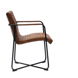 Melissa matstol med armstd - brunt lder