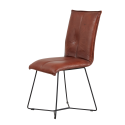 Melissa spisebordsstol uden armln - Mocca lder