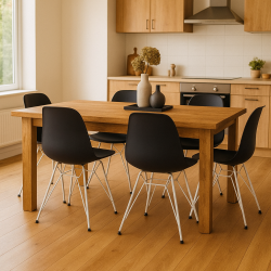 Paloma underh�llsfri matstol - Vit/svart kombi