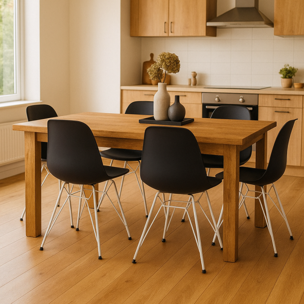 Paloma underh�llsfri matstol - Vit/svart kombi