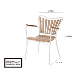 Isabella terrassest - vlg stolens farve