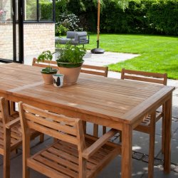 Teaktr�s stabelstol med arml�n - model: Oxford