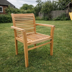 Lombok Silver Teak Stabelstol