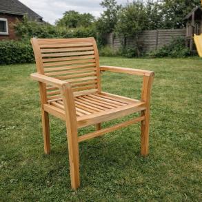 Lombok Silver Teak Stabelstol