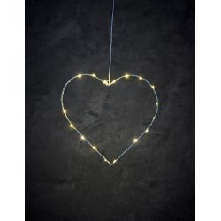 Elegant LED hjerteophng fra DAY  30 LED - Timerfunktion - Sugekop - Batteri
