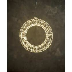  Stilfuld lyskrans 200 LED 30 cm gennemsigtig ledning 5m og IP44 adapter med dobbelt timerfunktion