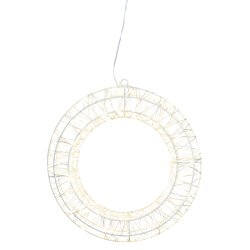  Stilfuld lyskrans 200 LED 30 cm gennemsigtig ledning 5m og IP44 adapter med dobbelt timerfunktion