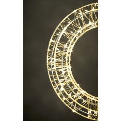  Stilfuld lyskrans 200 LED 30 cm gennemsigtig ledning 5m og IP44 adapter med dobbelt timerfunktion