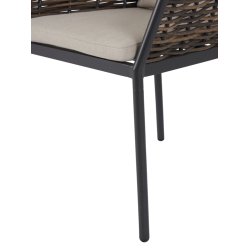 Daniella havestol i aluminium og rattan med hynder