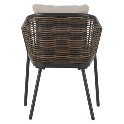 Daniella havestol i aluminium og rattan med hynder