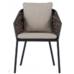 Daniella havestol i aluminium og rattan med hynder