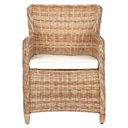 Stilfuld vedligeholdelsesfri havestol i holdbar aluminium og elegant rattan m/hynde