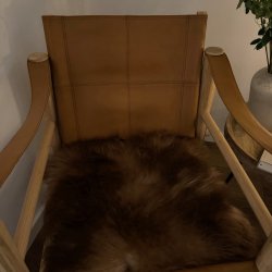 Stolsits i kta lammskinn - str. 40x40 cm - vlj frg