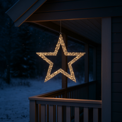 Esther LED stjerneophng - Udendrs/indendrs brug - Timerfunktion - 10 m ledning - Vlg strrelse!