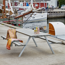 Stort bordbnkest uden rygln - 6 personer - vlg farve