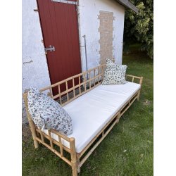 Bambusoffa 4 pers. 210 cm. med dyna