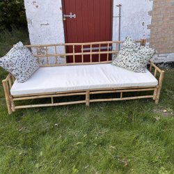 Bambusoffa 4 pers. 210 cm. med dyna
