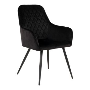Behagelig spisebordsstol i velour - model: Harbo - v�lg farve