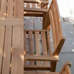 Teaktr�s stabelstol med arml�n - model: Oxford