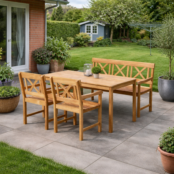 Sofiero haves�t i teak. MODERNE HAVEM�BELS�T I L�KKER KVALITET!!