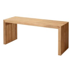 Ribbnk guld teak L: 104xB35xH43cm