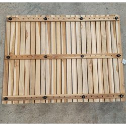 Teakmtte med gummifdder - vlg strrelsen 