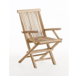 Foldbart cafset i silverteak til to personer - Model: Mondena