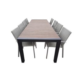 Stort familie bord med 8 stk. Nevada stole - V�lg stolens farve