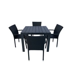 Smt vedligeholdelsesfrit terrassest til 4 personer