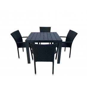 Smt vedligeholdelsesfrit terrassest til 4 personer