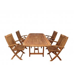 Luksus Boston terrassest inkl. 4 stole med armln. Sttet passer til 4-8 personer.