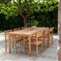 Teaktr�s stabelstol med arml�n - model: Oxford