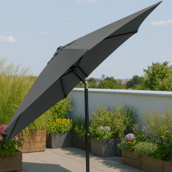 Parasol med krank og tilt str.  3 M.  - Model: Felix - Vlg farven p stoffet