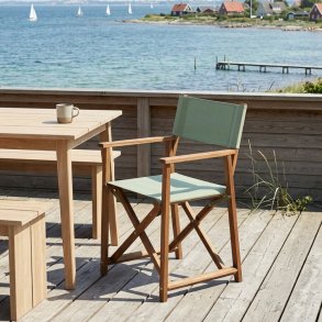 Flot Tokyo Instrukt�rstol i akacietr� - 59x54x85 - V�lg mellem gr�n eller natur kanvas