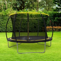 Brnetrampolin med beskyttelsesnet. PERFEKT TIL BRNENES LEG I HAVEN!!