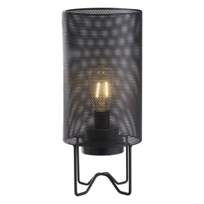Vilja Batteridrevet LED-lampe med sort metal net 