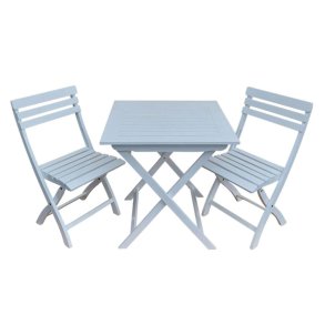 Hvidmalet cafes�t til to personer i maghonitr�