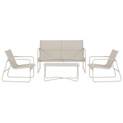 Vedligeholdelsesfrit loungest Theodor med 2-personers sofa, sofabord og 2 stole