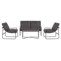 Vedligeholdelsesfrit loungest Theodor med 2-personers sofa, sofabord og 2 stole