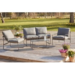 Vedligeholdelsesfrit loungest Theodor med 2-personers sofa, sofabord og 2 stole