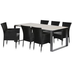 Martinus terrassest til 6 personer - UV-beskyttet polyrattan