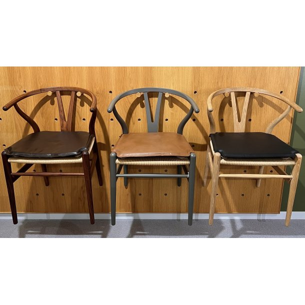  Y-stol hynden CHARMERENDE b�ffel l�der s�dehynde - V�lg farve! Sort