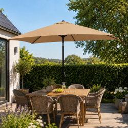 Altan parasol alu m. tilt 2x2 meter. v�gt kun 3 kg. Model Barcelona.