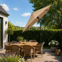 Altan parasol alu m. tilt 2x2 meter. v�gt kun 3 kg. Model Barcelona.