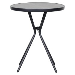 Esther cafebord i sort metal med vejrbestandig werzalitbordplade - �60 cm