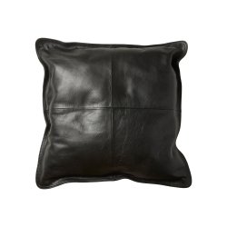 Pude i �gte b�ffell�der 50x50 cm. 12 cm tyk i midten af puden. -  V�lg farve