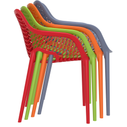 4-pack Air Staplingsstol - svart