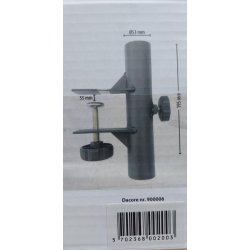 Beslag Lodret til altan eller bord.  parasolstok ml: : 3-5 cm. gelnder max. 5,5 cm i tykkelse