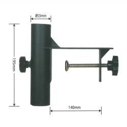Parasolbeslag til mur, passer op til : 5 cm